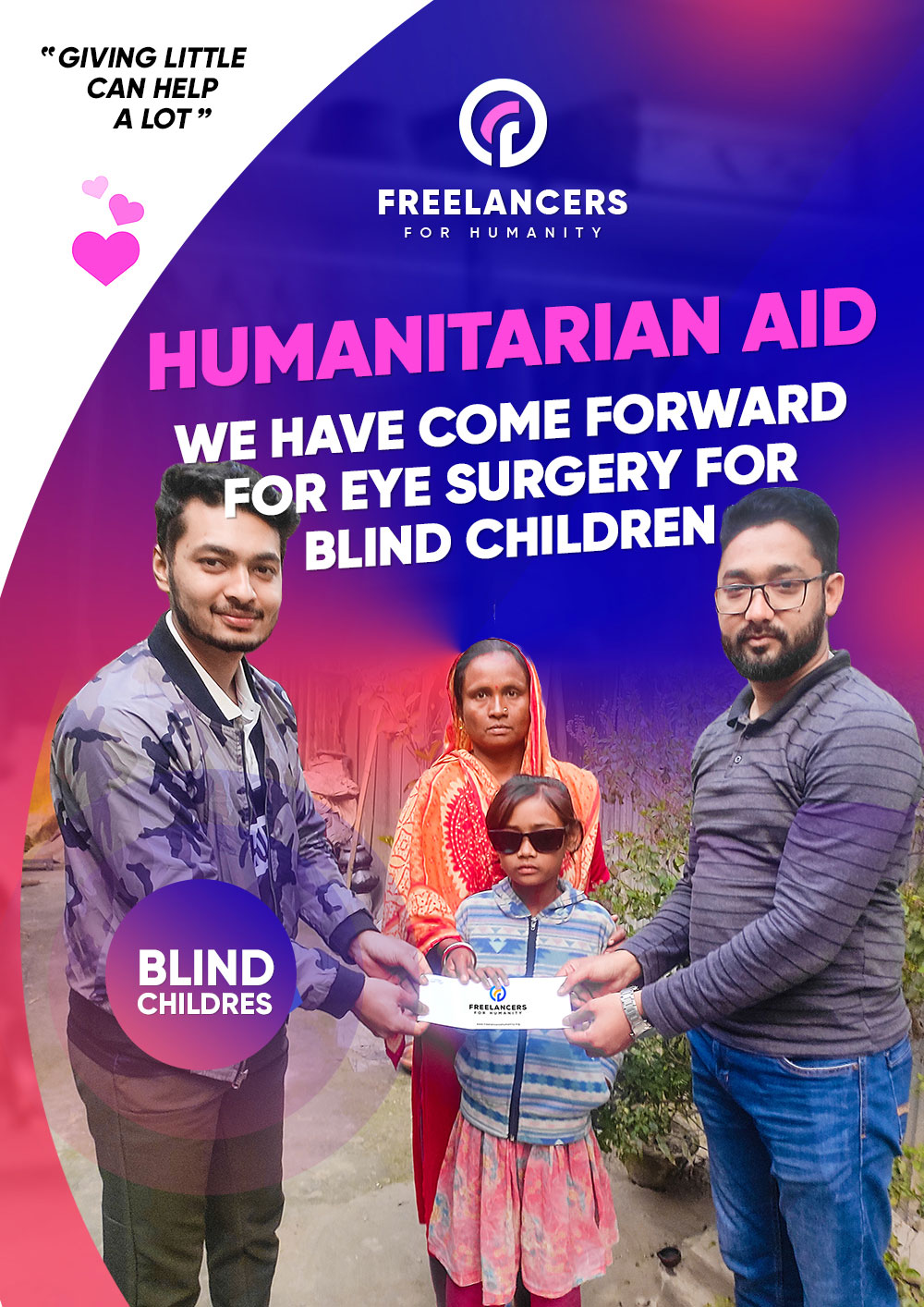 f4u_We have come forward for eye surgery for blind children